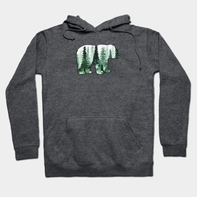 Mountains Bear Hoodie by The Dirty Palette